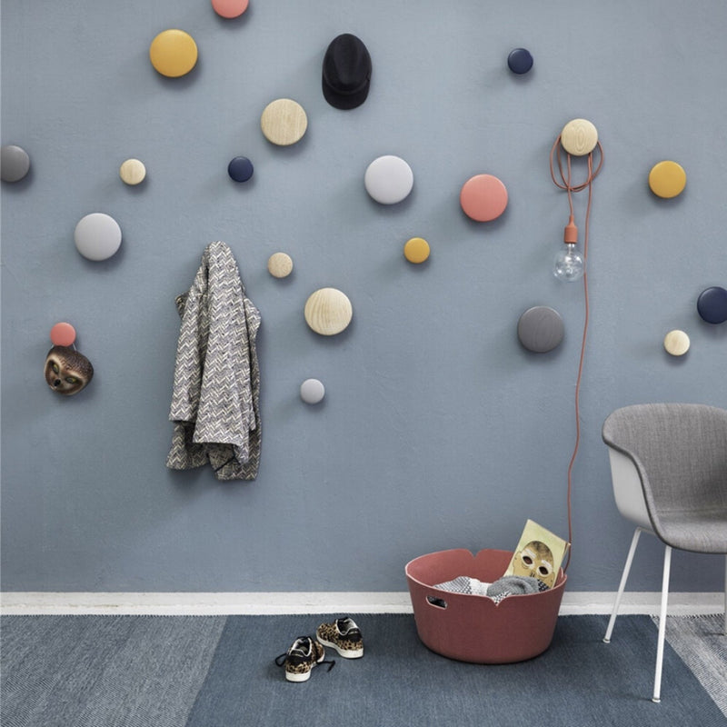 Dots Wood Wall Coat Hook Pegs