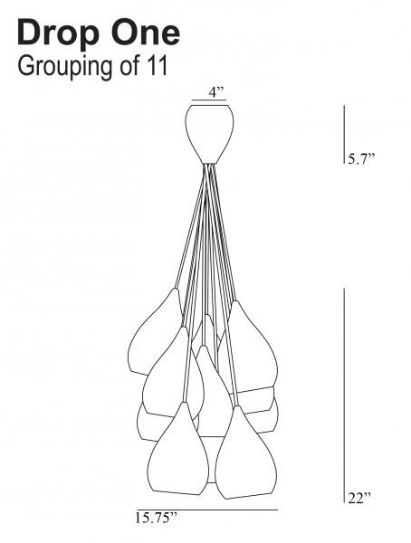 Drop 1 Pendant - 11 Grouping - Original BTC - Chandeliers - HORNE