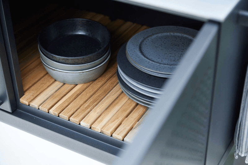 Drop Kitchen - Cane Line - Outdoor Furniture - Stainless Steel With Sink - No Add - Ons - HORNE