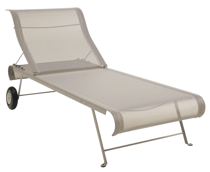 Dune Sunlounger - Stereo Fabric - Fermob - Outdoor Furniture - Clay Grey - HORNE