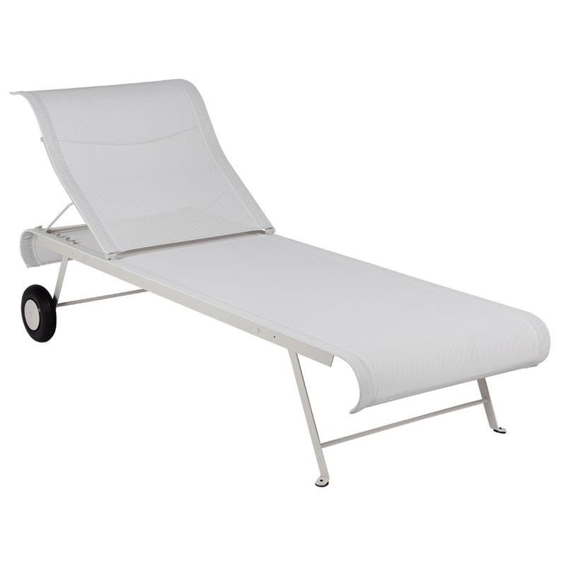 Dune Sunlounger - Stereo Fabric - Fermob - Outdoor Furniture - Clay Grey - HORNE