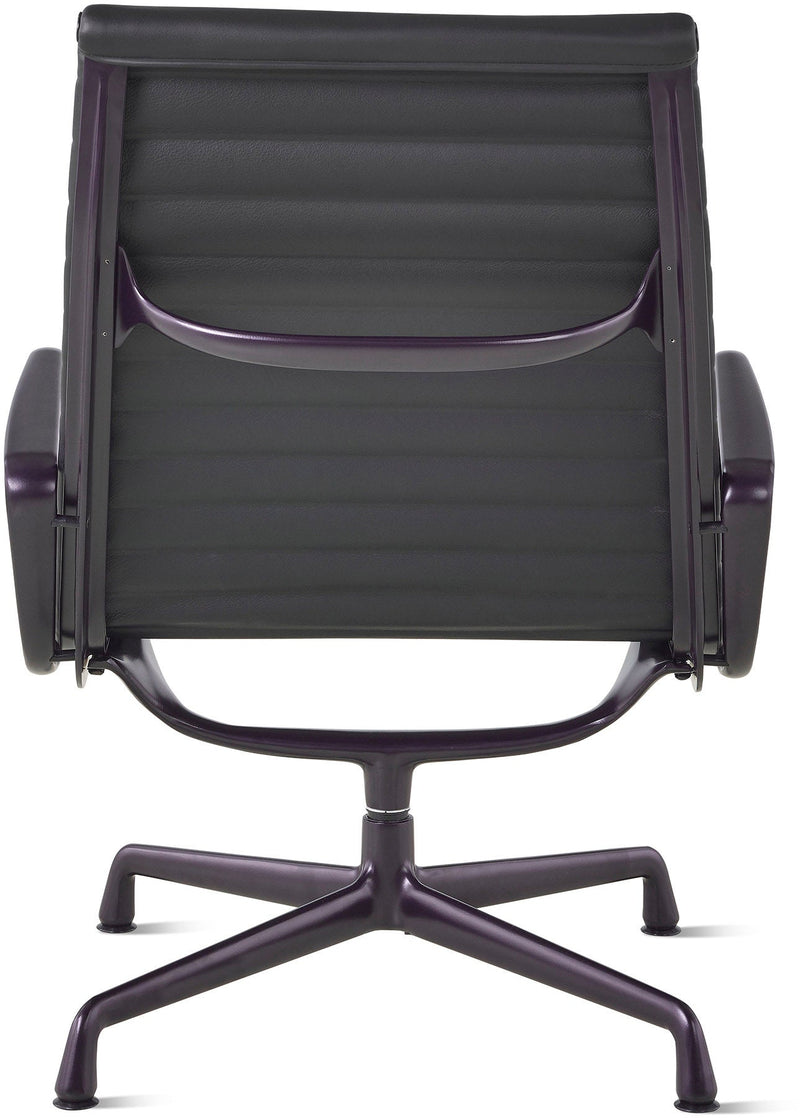 Eames® Aluminum Group Lounge Chair – Swivel and Arms - Herman Miller® - Chairs - Polished Aluminum - Prone Obsidian - HORNE