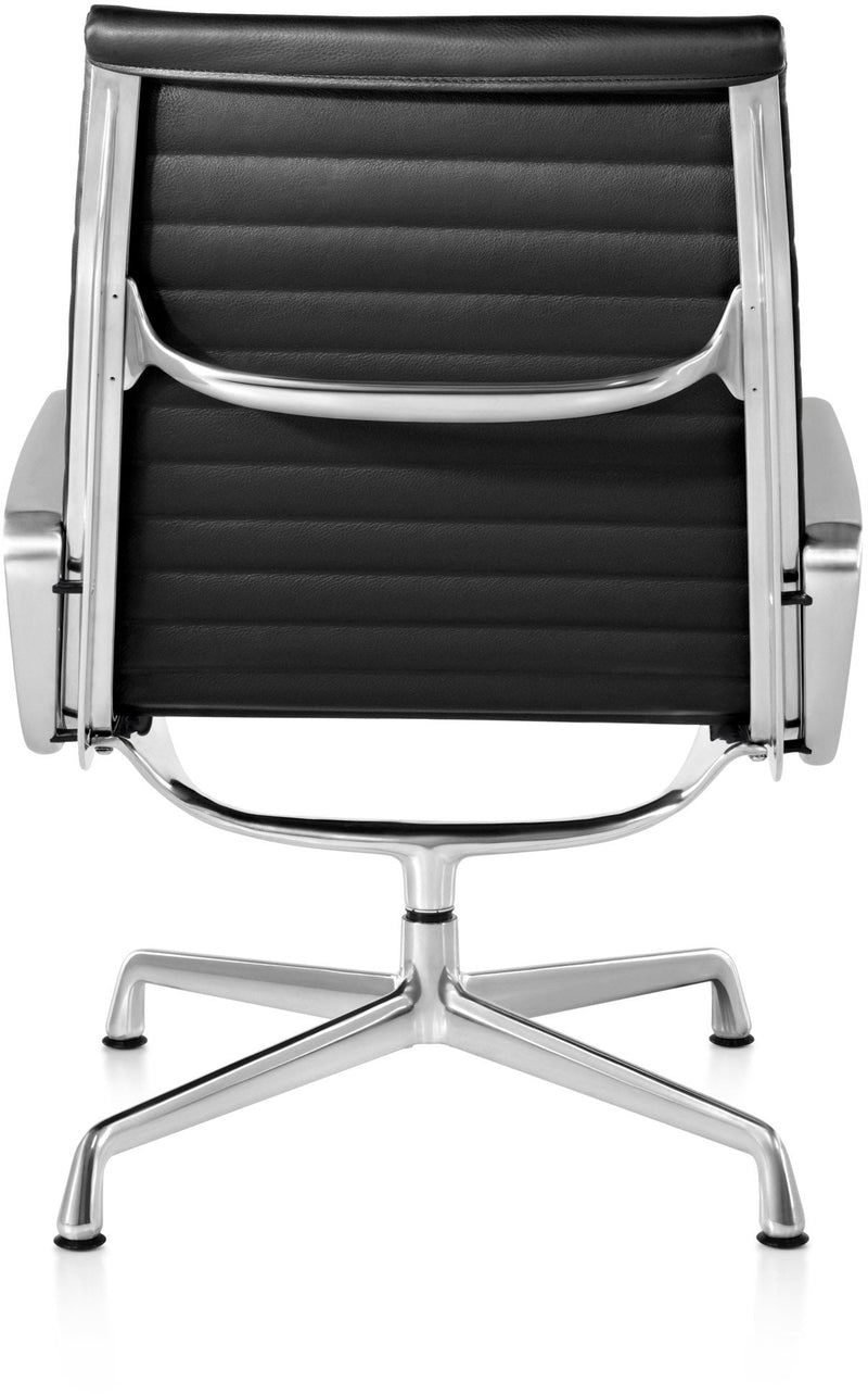 Eames® Aluminum Group Lounge Chair – Swivel and Arms - Herman Miller® - Chairs - Polished Aluminum - Prone Obsidian - HORNE