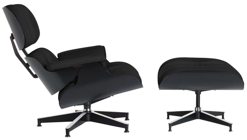 Eames® Lounge Chair and Ottoman - Leather - Herman Miller® - Chairs - Classic - Oiled Walnut - Prone Obsidian - HORNE