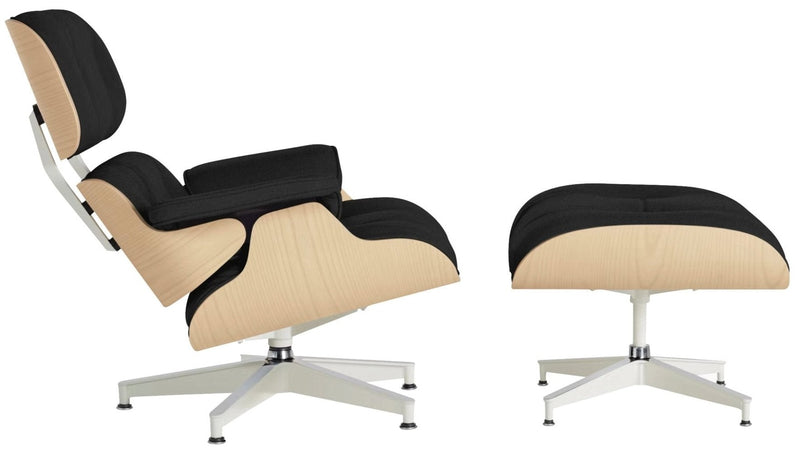 Eames® Lounge Chair and Ottoman - Leather - Herman Miller® - Chairs - Classic - Oiled Walnut - Prone Obsidian - HORNE