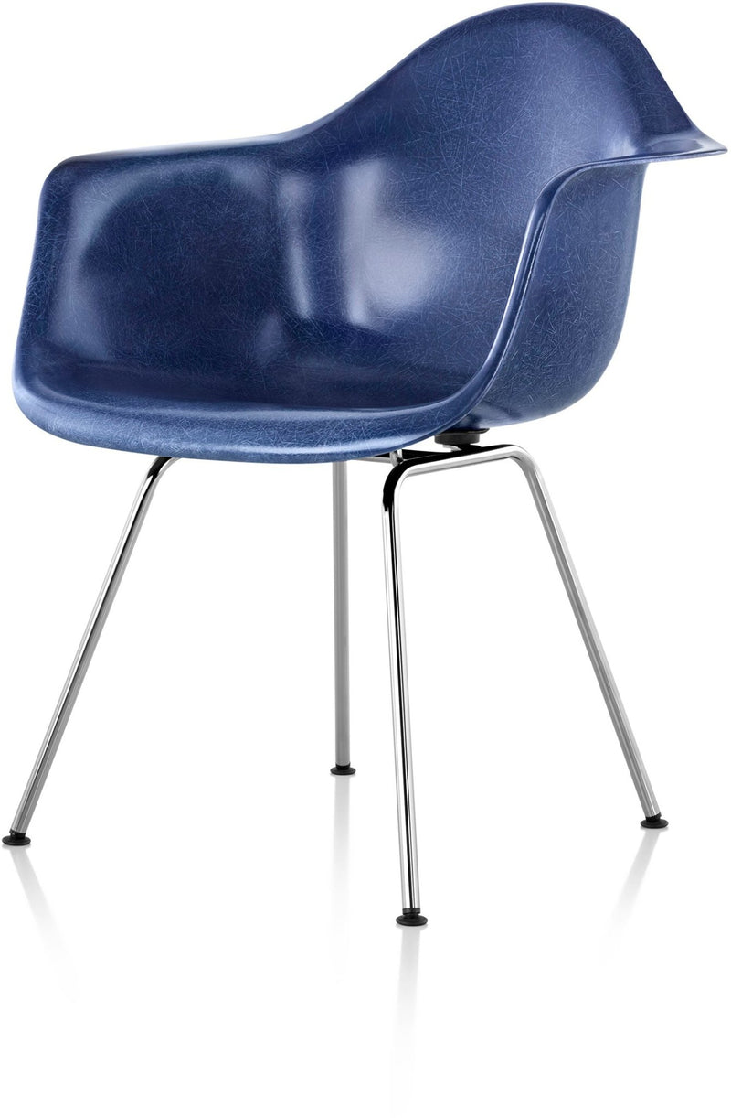 Eames® Molded Fiberglass Armchair – 4 - Leg Base - Herman Miller® - Chairs - White - Parchment - Standard Glide - HORNE