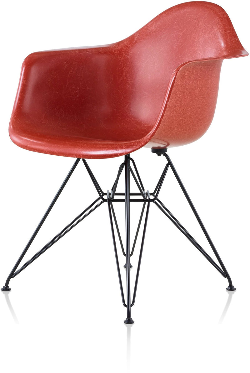 Eames® Molded Fiberglass Armchair – Wire Base - Herman Miller® - Chairs - White - Parchment - Standard Glide - HORNE