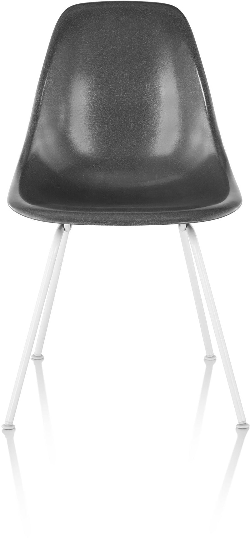 Eames® Molded Fiberglass Side Chair – 4 - Leg Base - Herman Miller® - Chairs - White - Parchment - Standard Glide - HORNE