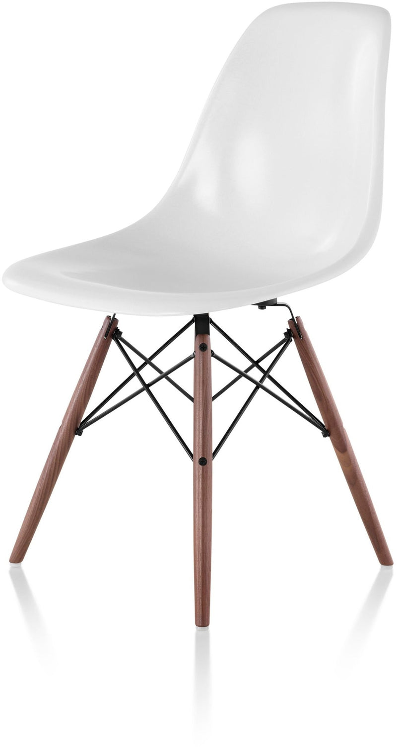 Eames® Molded Fiberglass Side Chair – Dowel Base - Herman Miller® - Chairs - White - Natural Maple - Parchment - HORNE