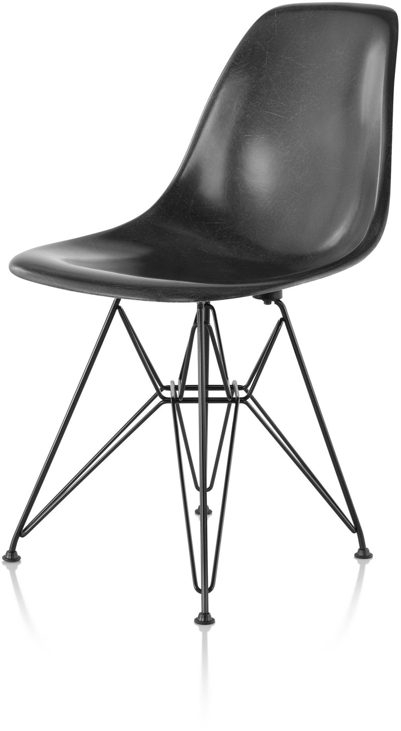 Eames® Molded Fiberglass Side Chair – Wire Base - Herman Miller® - Chairs - White - Parchment - Standard Glide - HORNE