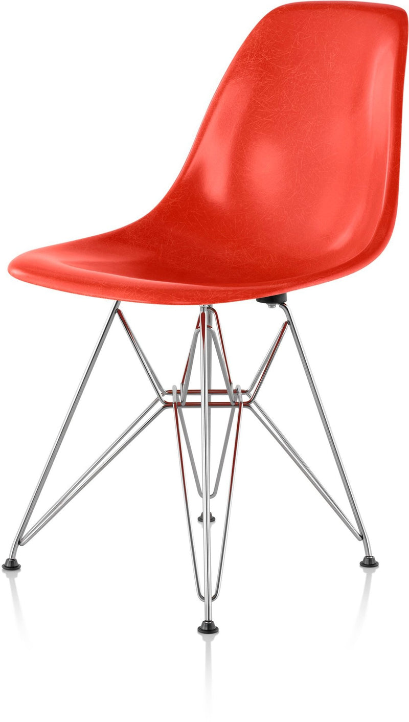 Eames® Molded Fiberglass Side Chair – Wire Base - Herman Miller® - Chairs - White - Parchment - Standard Glide - HORNE