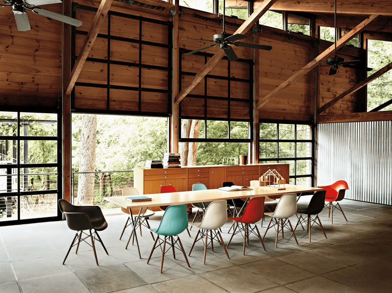 Eames® Molded Plastic Armchair – Dowel Base - Herman Miller® - Chairs - White - Natural Maple - White - HORNE