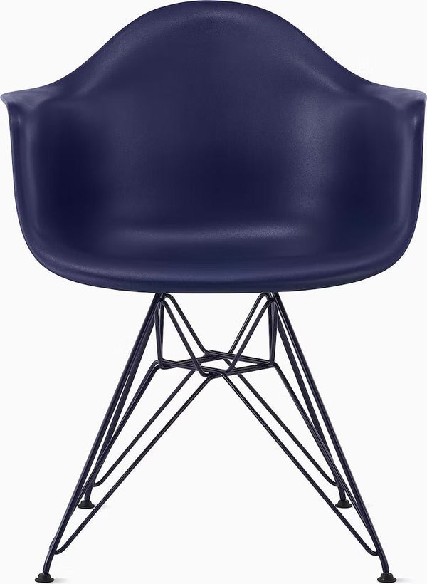 Eames® Molded Plastic Armchair, Herman Miller x HAY - Herman Miller® - Chairs - Black Blue - HORNE