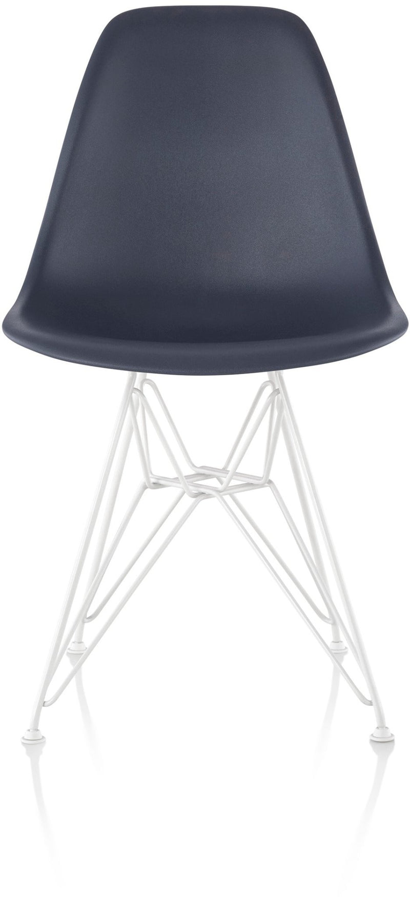Eames® Molded Plastic Side Chair – Wire Base - Herman Miller® - Chairs - White - Black - Standard Glide - HORNE