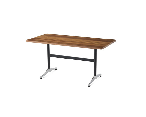 Eames® Rectangular T - Leg Table - Herman Miller® - Desks - 60" x 30" - Walnut Top/Black Finish - HORNE