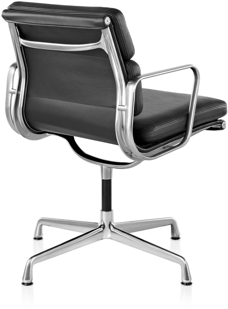 Eames® Soft Pad Side Chair - Herman Miller® - Chairs - With Arms - Polished Aluminum - Prone Obsidian - HORNE