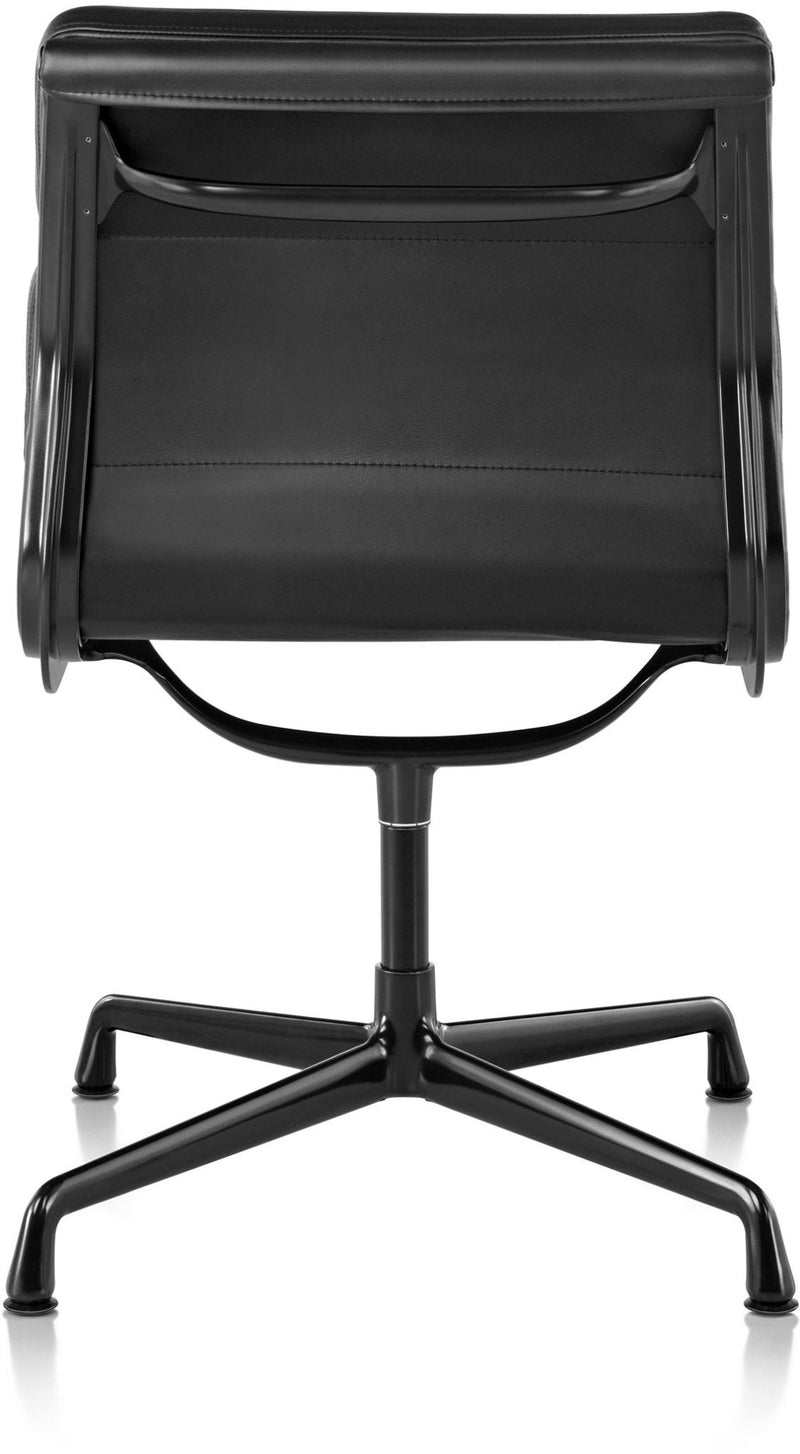 Eames® Soft Pad Side Chair - Herman Miller® - Chairs - With Arms - Polished Aluminum - Prone Obsidian - HORNE