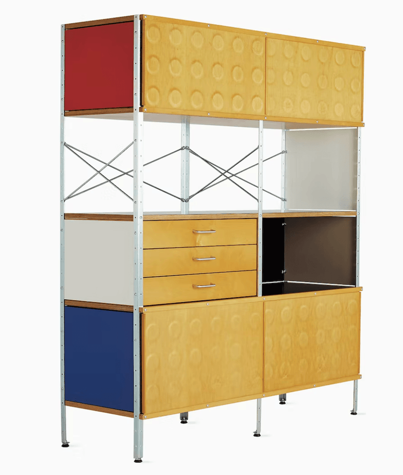 Eames® Storage Unit - 4x2 - Herman Miller® - Storage + Organization - Multicolor - Black - HORNE