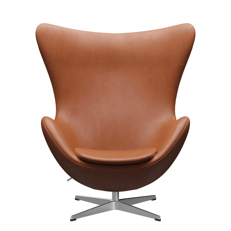 Egg™ Lounge Chair - Fritz Hansen - Chairs - Hallingdal 130 - Satin Polished Aluminum - HORNE