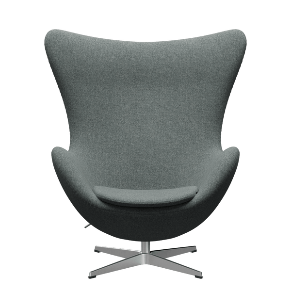 Egg™ Lounge Chair - Fritz Hansen - Chairs - Hallingdal 130 - Satin Polished Aluminum - HORNE