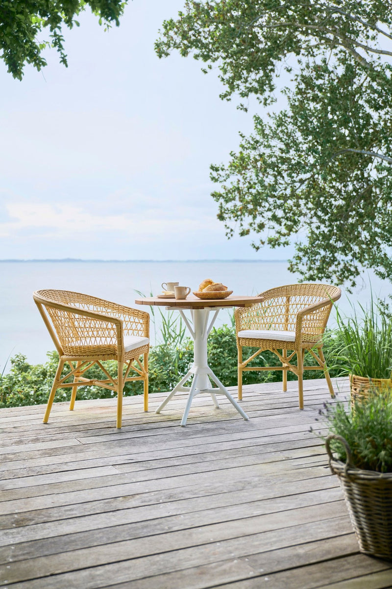 Emma Dining Chair - Exterior - Sika Design - Outdoor Furniture - Antique - Sunbrella Sailcloth Seagull - HORNE