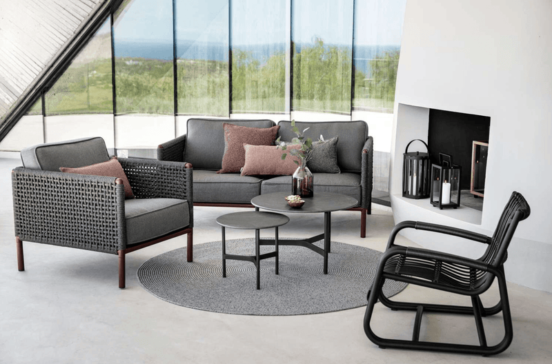 Encore 2 - Seater Sofa - Cane Line - Outdoor Furniture - Lava Grey/Dark Grey - HORNE