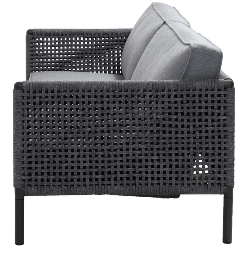 Encore 3 - Seater Sofa - Cane Line - Outdoor Furniture - Lava Grey/Dark Grey - HORNE