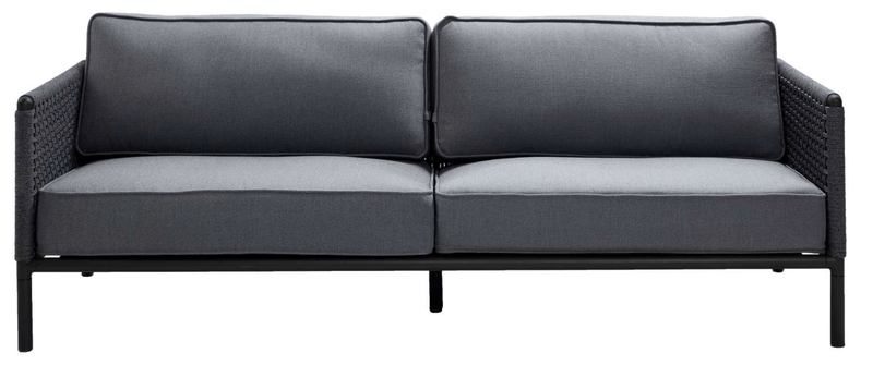 Encore 3 - Seater Sofa - Cane Line - Outdoor Furniture - Lava Grey/Dark Grey - HORNE