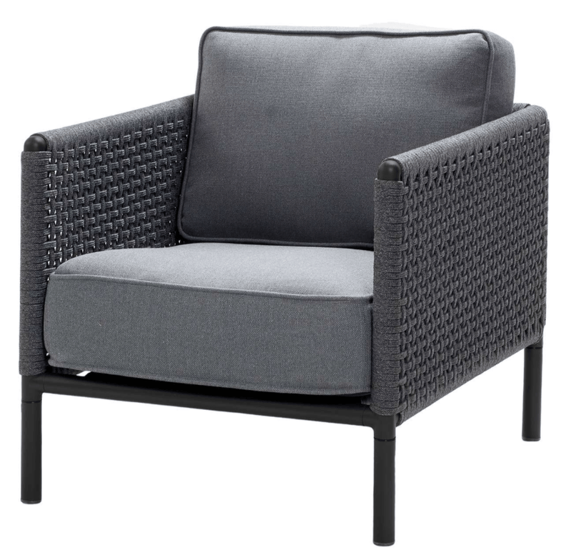 Encore Lounge Chair - Cane Line - Outdoor Furniture - Lava Grey/Dark Grey - HORNE