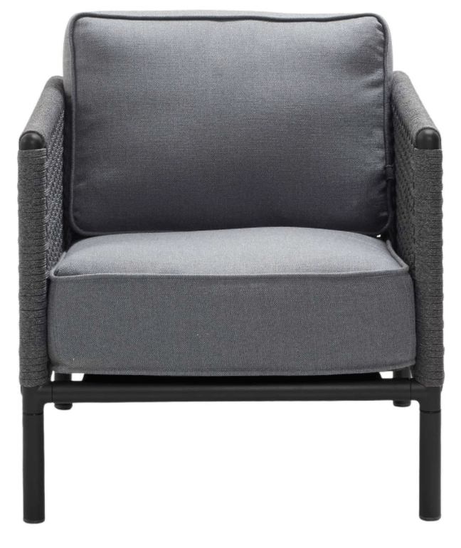 Encore Lounge Chair - Cane Line - Outdoor Furniture - Lava Grey/Dark Grey - HORNE