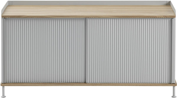 Enfold Sideboard - Low - Muuto - Sideboards + Cabinets - Oak/Grey - HORNE