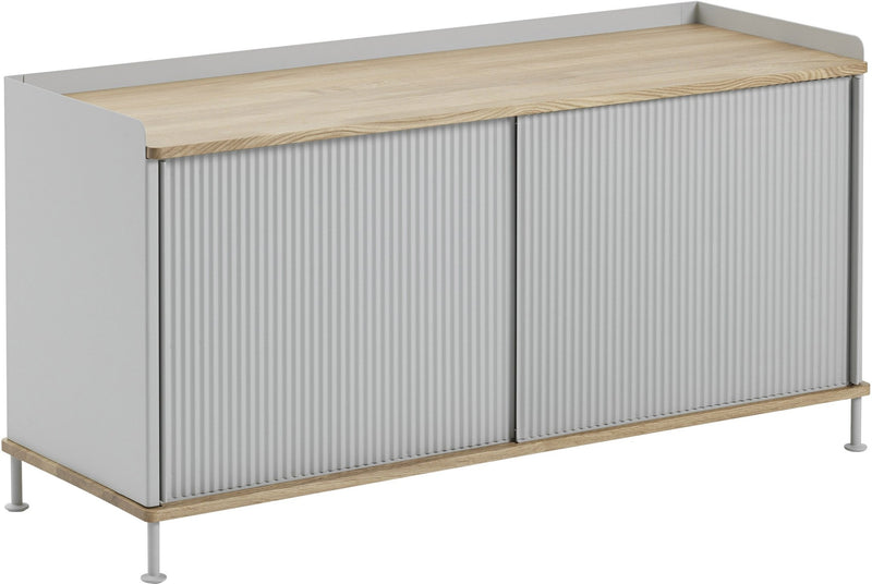 Enfold Sideboard - Low - Muuto - Sideboards + Cabinets - Oak/Grey - HORNE