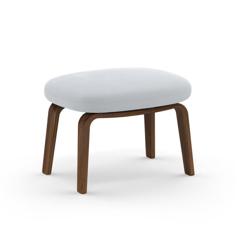 Era Footstool - Wood Legs - Normann Copenhagen - Stools + Benches + Ottomans - Sorensen Leather Ultra - Black - Oak - HORNE