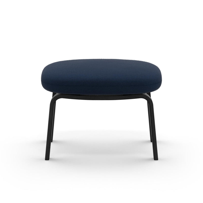 Era Footstool - Wood Legs - Normann Copenhagen - Stools + Benches + Ottomans - Sorensen Leather Ultra - Black - Oak - HORNE