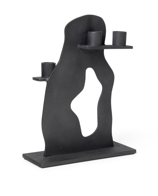 Erode Candle Holder - Ferm Living - Candle Holders - Black - HORNE