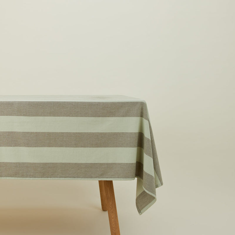 Essential Striped Tablecloth - Hawkins New York - Kitchen + Table Linens - Ivory/ Flax - HORNE