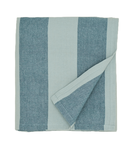 Essential Striped Tablecloth - Hawkins New York - Kitchen + Table Linens - Ivory/ Flax - HORNE