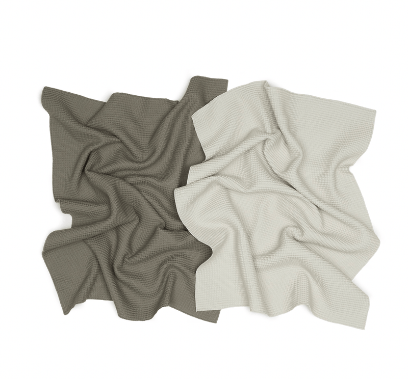 Essential Waffle Dish Towels - Set of 2 - Hawkins New York - Kitchen Tools - Ivory/White - HORNE