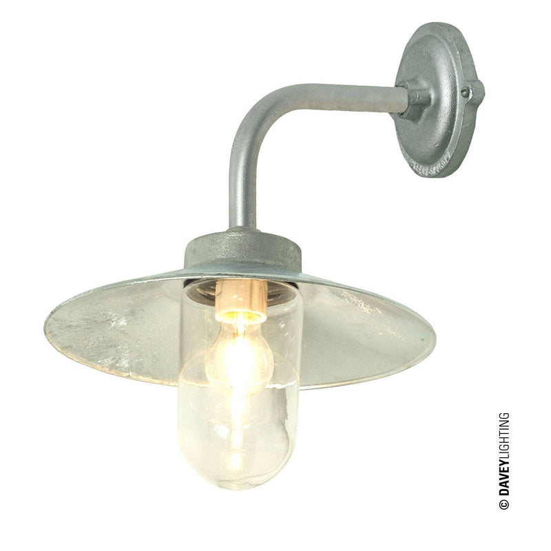 Exterior Right Angle Bracket Light - Davey Lighting - Outdoor Lights - Bronze, Clear Glass - HORNE