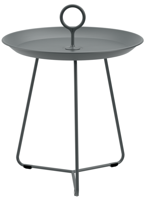 EYELET Tray Table - HOUE - Outdoor Furniture - 17.7"Ø - Dark Grey - HORNE