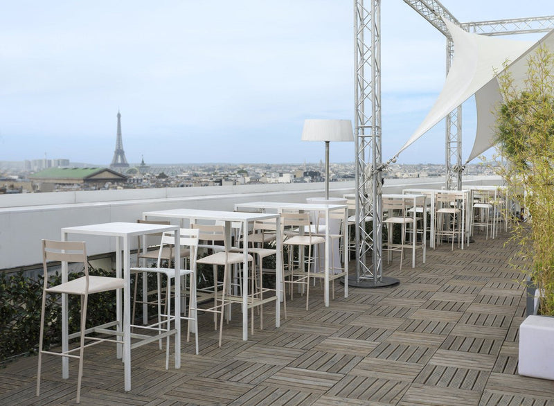 Facto High Stool - Fermob - Outdoor Furniture - Acapulco Blue - HORNE