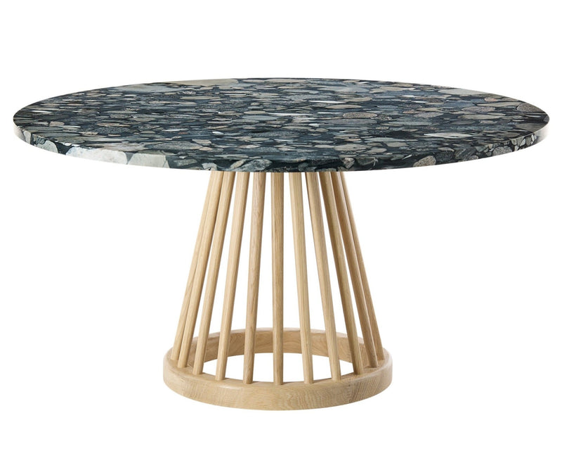 Fan Table - Large - Tom Dixon - Tables + Desks - Black Stained Birch - Pebble - HORNE
