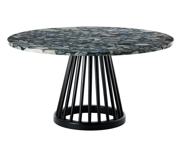 Fan Table - Large - Tom Dixon - Tables + Desks - Black Stained Birch - Pebble - HORNE