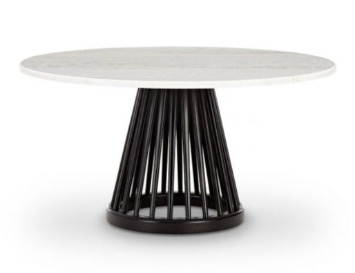 Fan Table - Large - Tom Dixon - Tables + Desks - Black Stained Birch - Pebble - HORNE