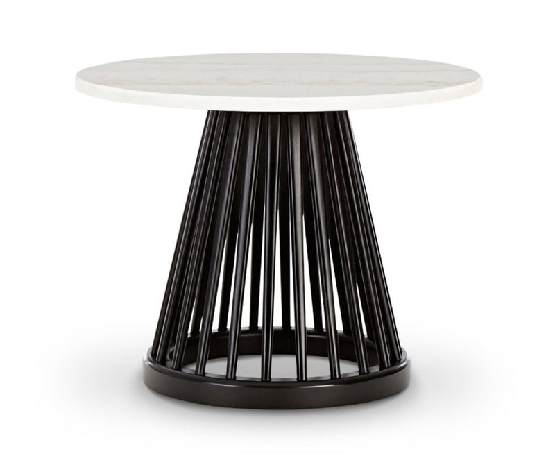 Fan Table - Small - Tom Dixon - Tables + Desks - Black Stained Birch - Pebble - HORNE