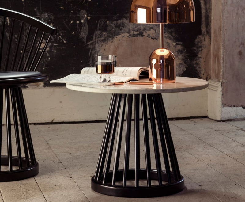 Fan Table - Small - Tom Dixon - Tables + Desks - Black Stained Birch - Pebble - HORNE