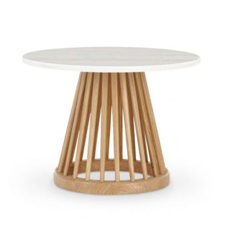 Fan Table - Small - Tom Dixon - Tables + Desks - Black Stained Birch - Pebble - HORNE