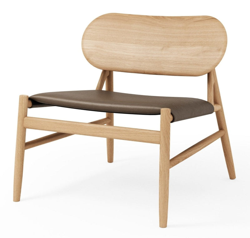 Ferdinand Lounge Chair - BRDR. Kruger - Chairs - Fumed Oak - Savanne Black Leather - HORNE