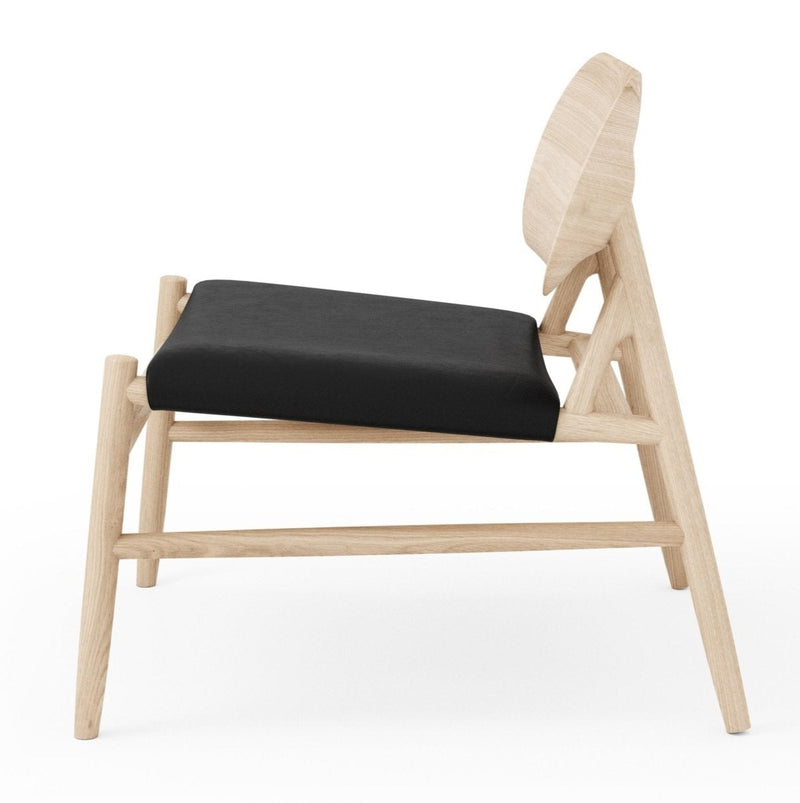Ferdinand Lounge Chair - BRDR. Kruger - Chairs - Fumed Oak - Savanne Black Leather - HORNE
