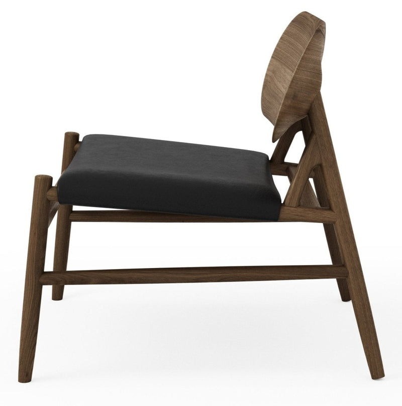 Ferdinand Lounge Chair - BRDR. Kruger - Chairs - Fumed Oak - Savanne Black Leather - HORNE